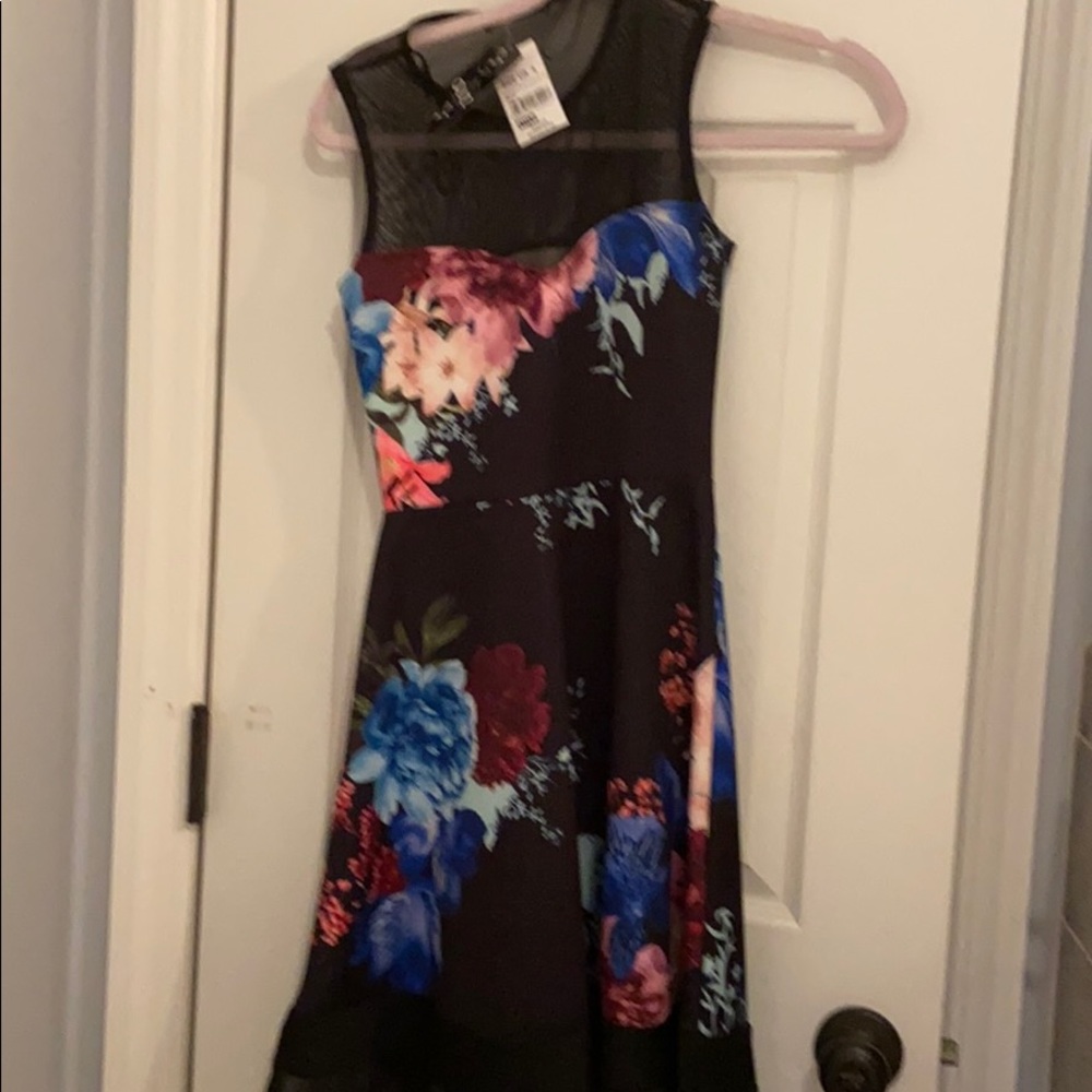 Black flower dress